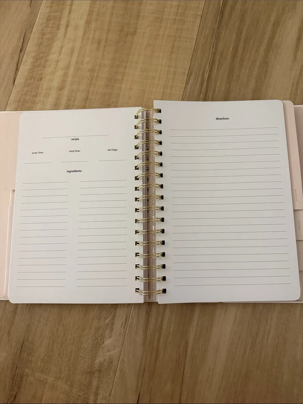 kate spade White and Gold Polka Dot Recipes Journal